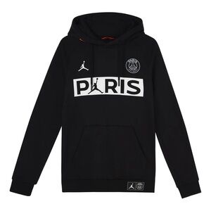 Nike Air Jordan Paris Saint-Germain PSG Pullover Hoodie Black - Medium